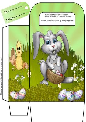 Gift Bag , the Rabbit Hiding the Eggs
