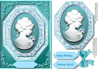 Beautiful Aqua Cameo
