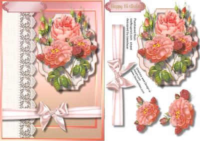 Beautiful Pink Roses and Lace