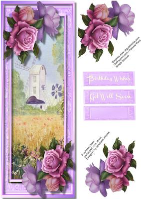 Lovely Lilac Rose , Large D.l