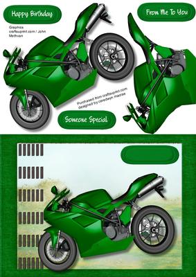 Beautiful Green Ducti Bike 