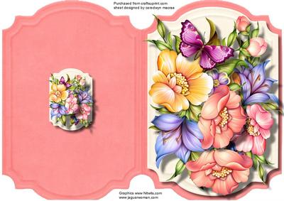 Print, Cut, and Fold, Beautiful Flora Flowers 