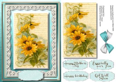 Beautiful Sunflowers and Cream Lace