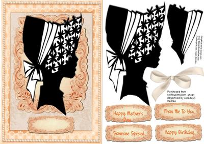 Beautiful Silhouette Lady in Peach 