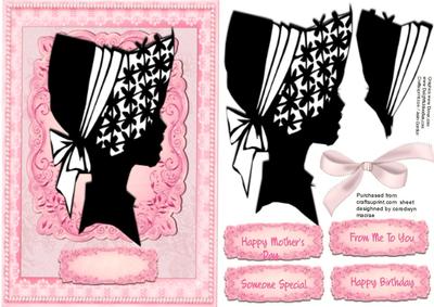 Beautiful Pink Silhouette Lady 