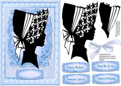 Beautiful Blue Silhouette Lady 