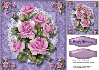Beautiful Lilac Topper and Roses 