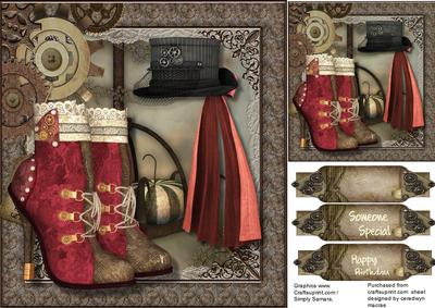 Beautiful Steam Punk Boots and Hat 