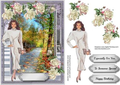 Beautiful Vogue Lady in White 