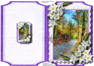 Print, Cut, and Fold, Lovely Country Scene 