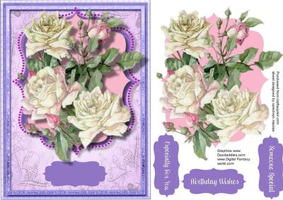 Beautiful Cream Roses on a Bracket Frame 