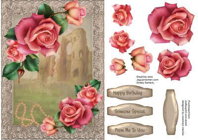 Beautiful Downton Roses and Pearls