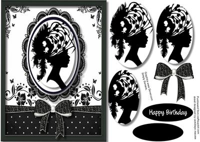 Beautiful Cameo Silhouette Lady 1