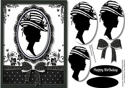 Beautiful Cameo Silhouette Lady 2