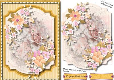 Beautiful Spring Flowers on a Bracket Frame 