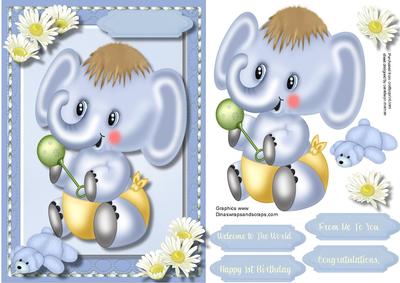 Baby Boy's Birth or 1st Birthday 