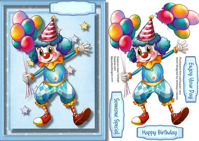 Happy Clown with the Balloons