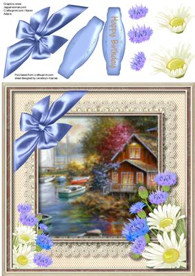 Beautiful Daisy.s, Cornflowers, and Scene 