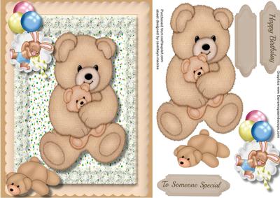 Lovely Neutral Bear for Teddys Birthday 