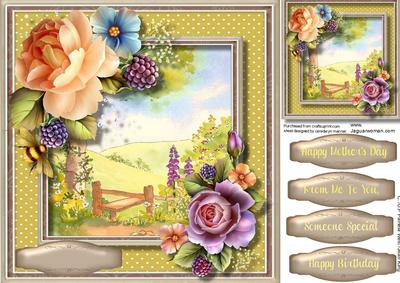 Beautiful Meadow and Roses 