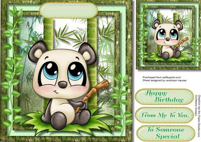 Lovely Panda in the Bamboo 