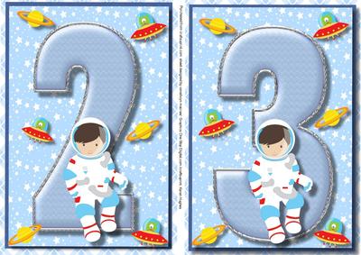 Lovely Space Boy Birthday Toppers Age 2& 3