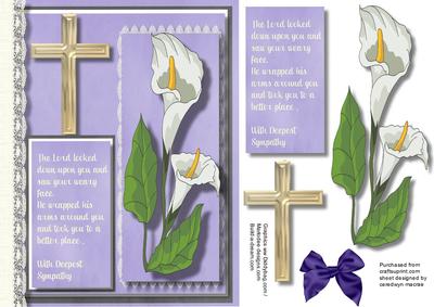 Deepest Sympathy , with Beautiful Lillies ,and Verse