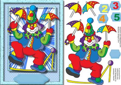 Birthday Clown on a Tightrope 