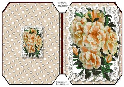 Print, Cut, and Fold, Beautiful Double Azaleas 