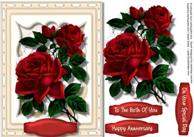 Anniversary Wishe with Red Roses 