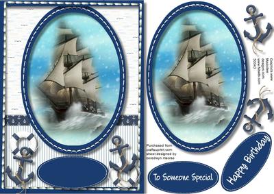 Beautiful Tall Ship on the High Seas