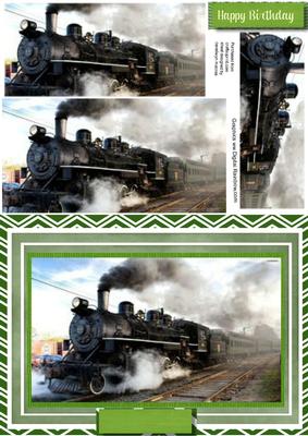 Lovely Steam Train on the Tracks 