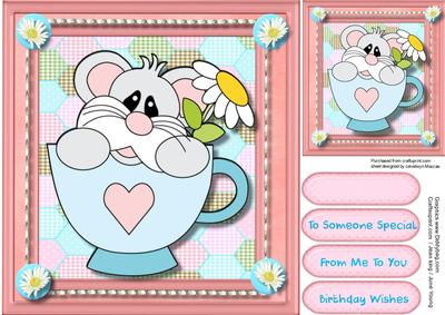 Lovely Mr Mouse in a Teacup 
