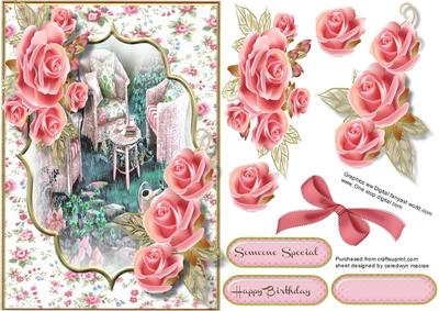 Beautiful Teatime and Pink Roses 