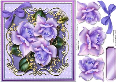 Beautiful Lilac Roses and Babys Breath 