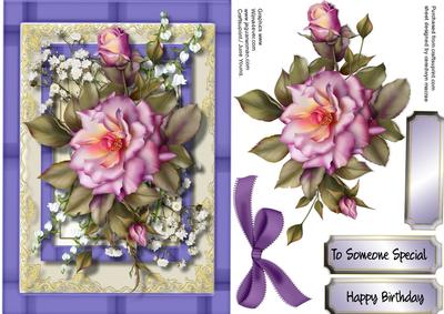 Lovely Lilac Rose with Baby's Breath and Lillyof the Valley