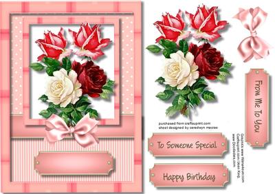 Lovely Mixed Foses in a Square Frame 