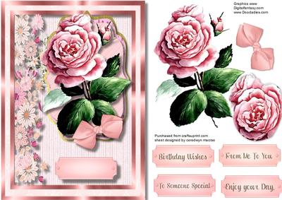 Beautiful Vintage Pink Rose 