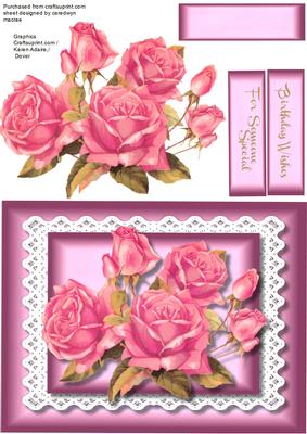 Beautiful Roses on Kadaire Lace 