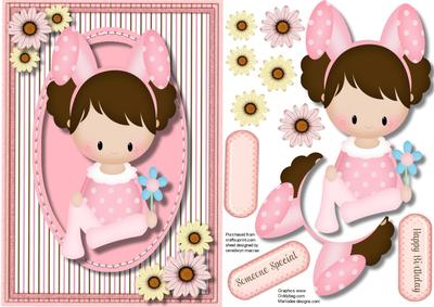 Cute Little Girl with Her Rabbit Hair Band 
