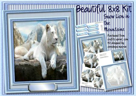 Beautiful 8x8 Mini Kit Snow Lion in the Mountains