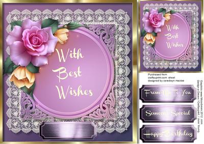Beautiful Summer Roses with Best Wishes
