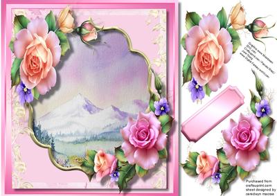 Beautiful Alpine Meadow and Summer Roses 