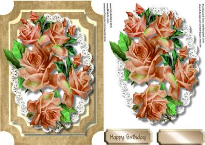 Beautiful Vintage Roses in a Double Bracket 