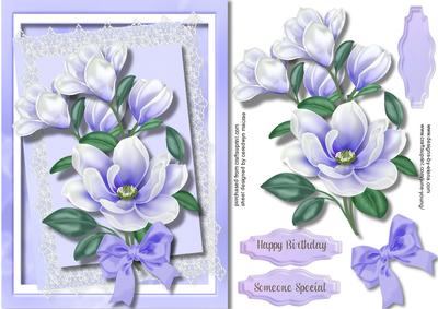 Lovely Magnolias in Lilac .