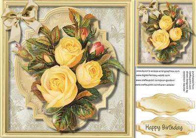 Beautiful Vintage Yellow Roses