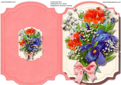 Print, Cut, and Fold, Beautiful Vintage Flowers 
