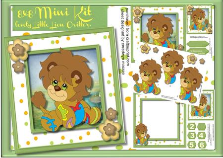 8x8 Mini Kit ,lovely Lion Critter