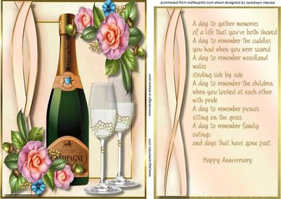 Anniversary,topper with Incert and Verse