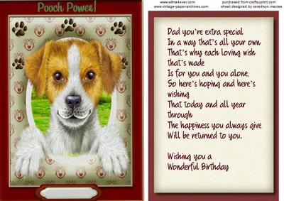 Dad , Topper with Incert and Verse 